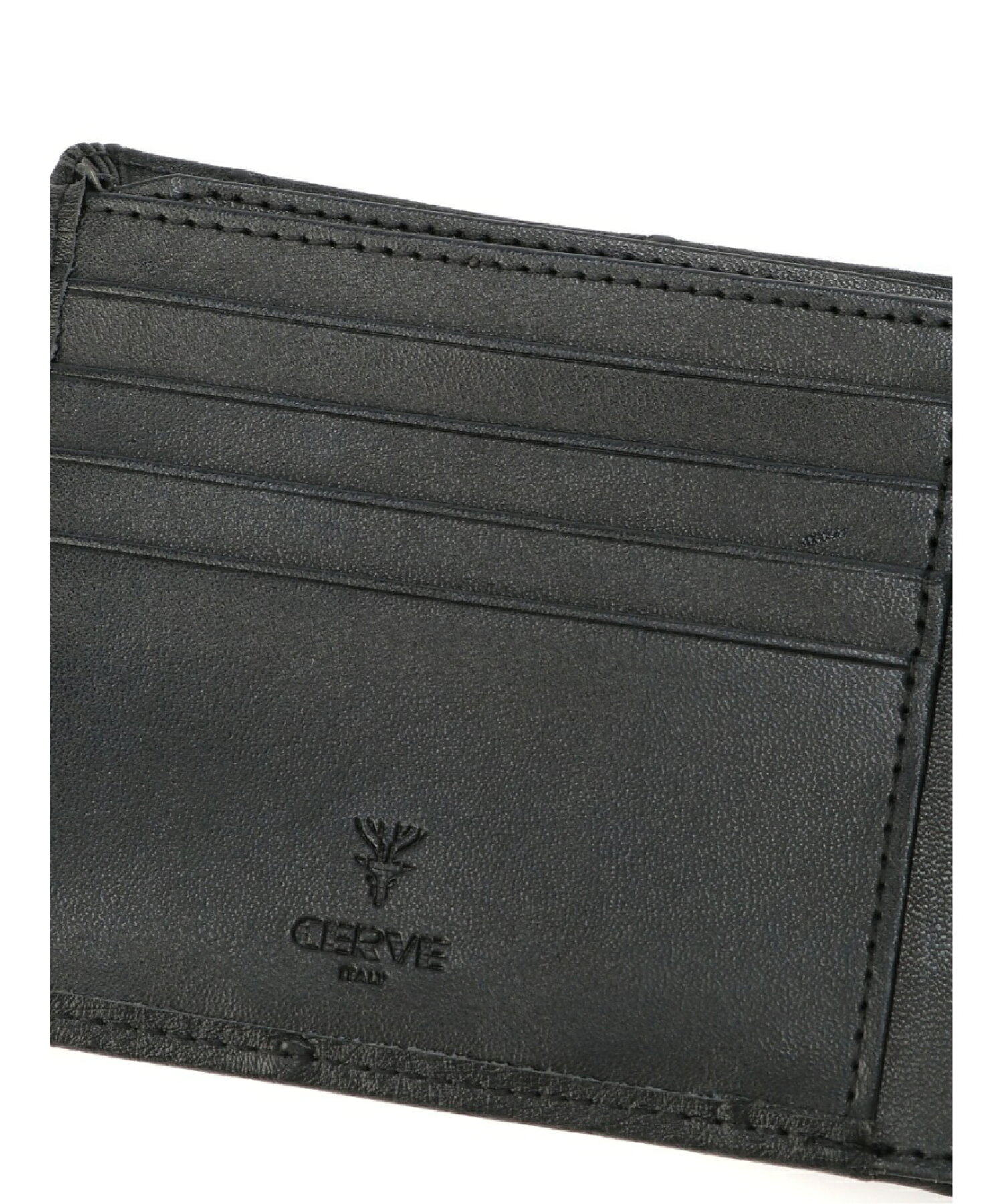 CERVE/(M)オストリッチ型押二つ折財布